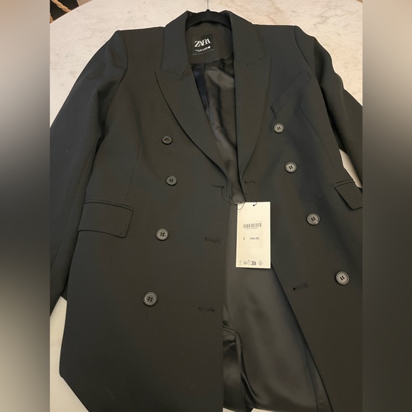 ZARA TAILORED DOUBLE BREASTED COAT - Picture 10 of 10